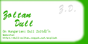 zoltan dull business card